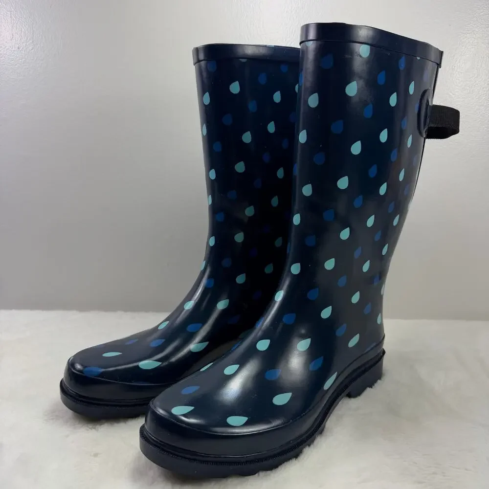Western Chief Women’s Winter & Rain Boots Raindrop Blue Size 9